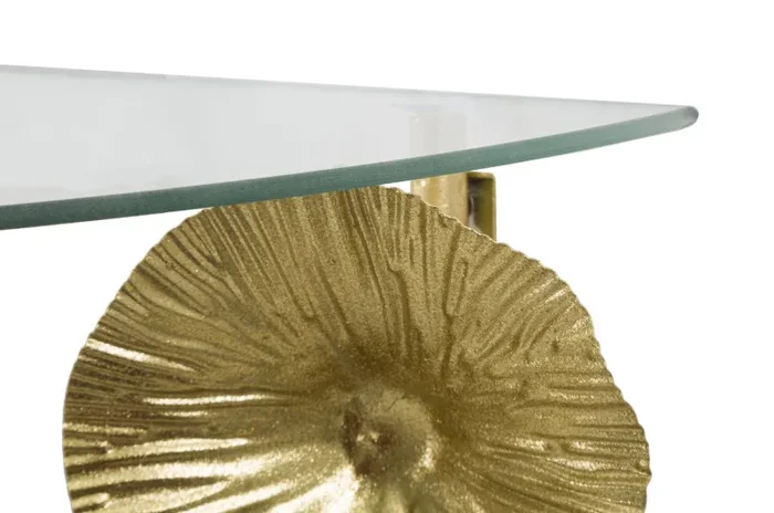 Comodino da Muro Tisty 60x40x30 cm in Ferro e Vetro Oro Vendita calda - immagine 3