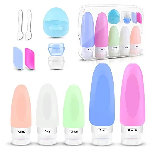 Comsmart Bottiglie di viaggio Set, TSA Leak Proof Approvato Viaggi accessori… Online ora