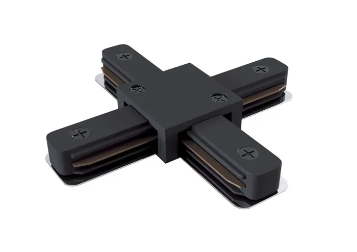 Connettore a X per Sistema Illuminazione a Binario Monofase Nero