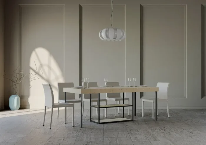 Consolle Allungabile 90-190x40x77 cm in Nobilitato Marrone - immagine 2