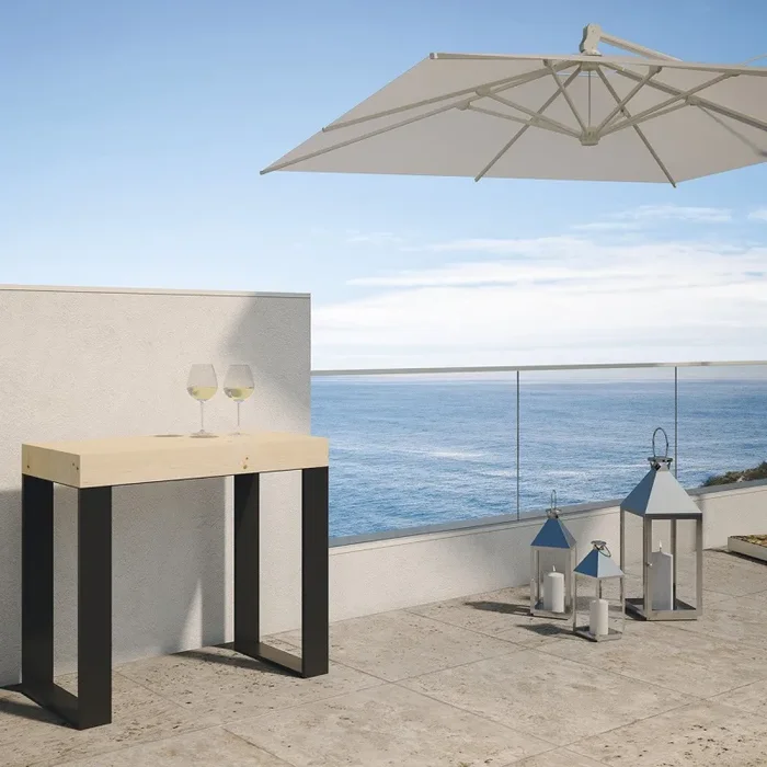 Consolle Allungabile 90-190x40x77 cm in Nobilitato Marrone Fornitura - immagine 2