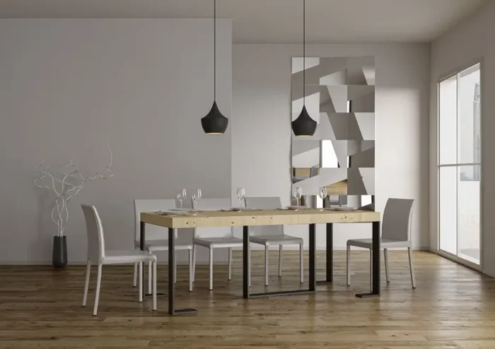 Consolle Allungabile 90-190x40x77 cm in Nobilitato Marrone - immagine 2