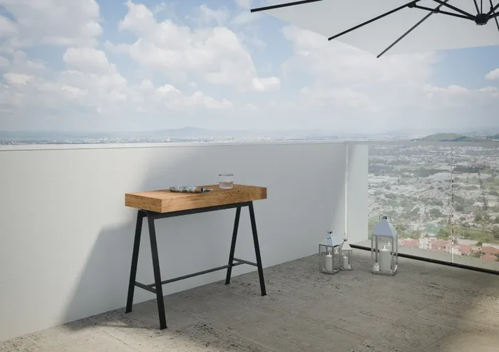 Consolle Allungabile 90-190x40x77 cm in Nobilitato Marrone Online ora - immagine 2