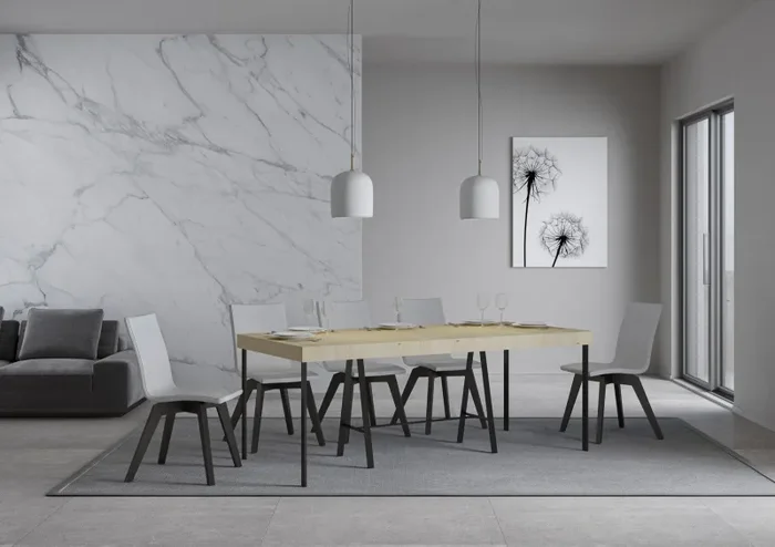 Consolle Allungabile 90-190x40x77 cm in Nobilitato Marrone Online ora - immagine 3