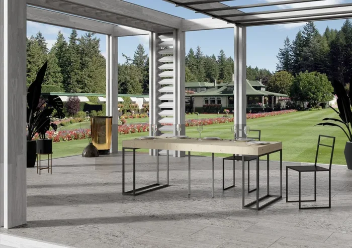 Consolle Allungabile 90-190x40x77 cm in Nobilitato Marrone - immagine 2