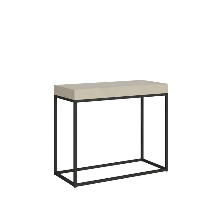 Consolle Allungabile 90-196x40x77 cm Nordica Small Cashmere Telaio Antracite Vendita calda