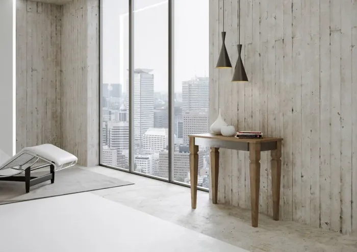 Consolle Allungabile 90-196x40x78 cm in Nobilitato Marrone - immagine 2