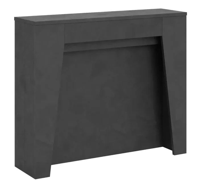 Consolle Allungabile 90×25/211 cm Pannelli in Nobilitato Anea Antracite