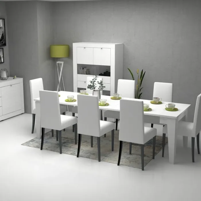 Consolle Allungabile 90×50/304×76 cm Natron bianco - immagine 2