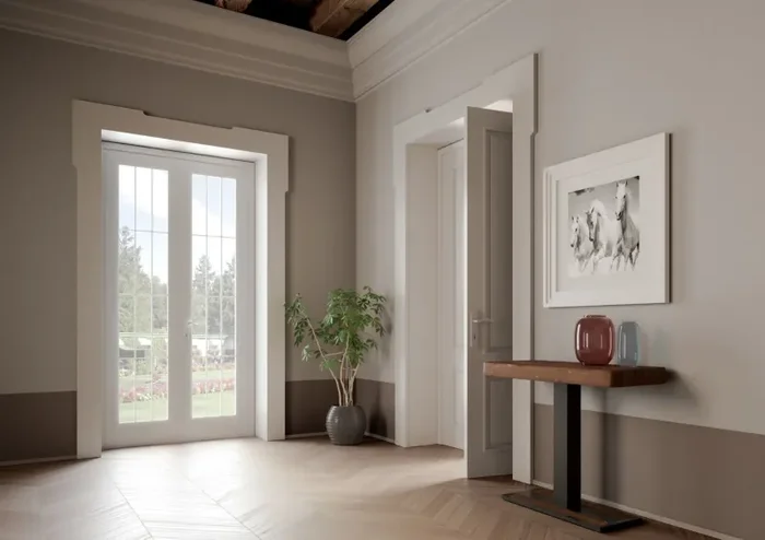 Consolle Allungabile 90-290x40x77 cm in Nobilitato Marrone - immagine 2