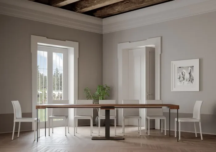 Consolle Allungabile 90-290x40x77 cm in Nobilitato Marrone - immagine 3