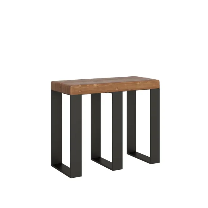 Consolle Allungabile 90-290x40x77 cm in Nobilitato Marrone Sconti