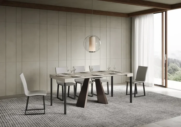 Consolle Allungabile 90-300x40x77 cm Diamante Cashmere Telaio Orso Online - immagine 3