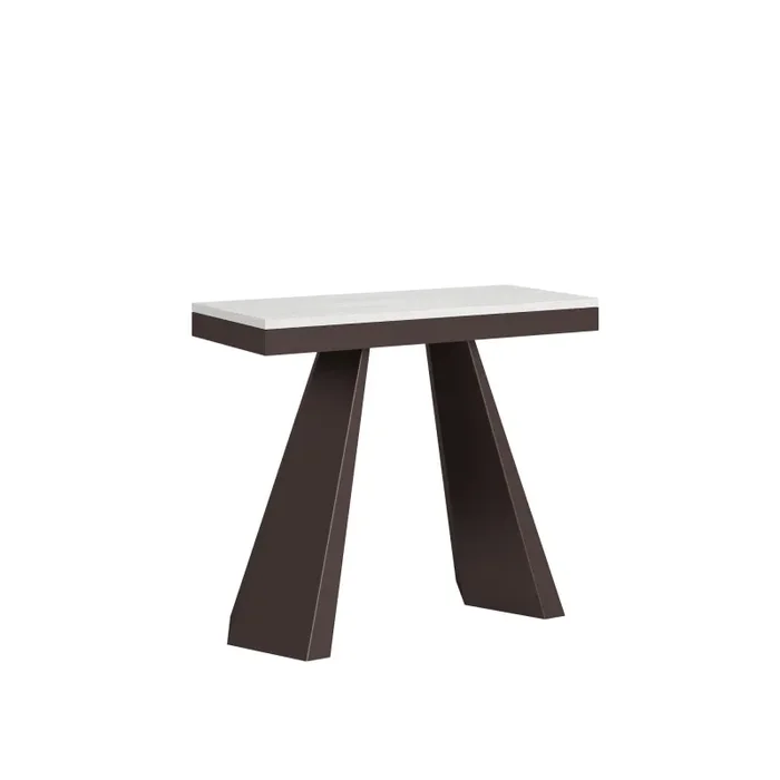 Consolle Allungabile 90-300x40x77 cm in Nobilitato Bianco