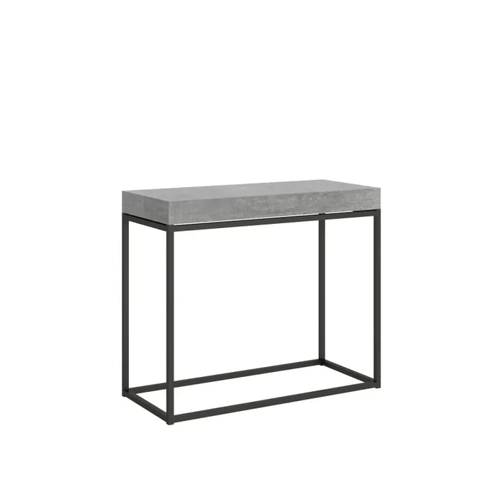 Consolle Allungabile 90-300x40x77 cm in Nobilitato Grigio In saldo