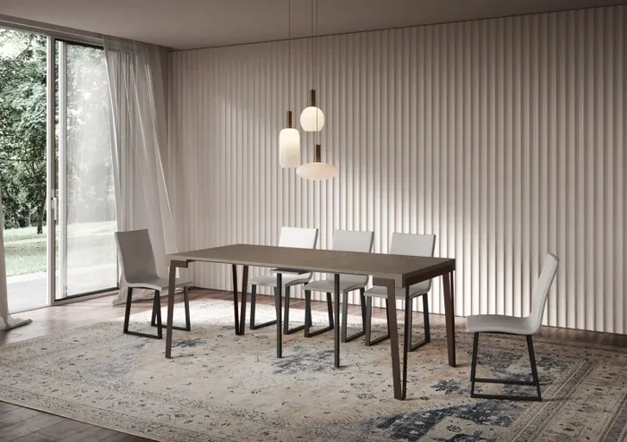 Consolle Allungabile 90-300x40x77 cm Rio Tortora Telaio Ruggine - immagine 3