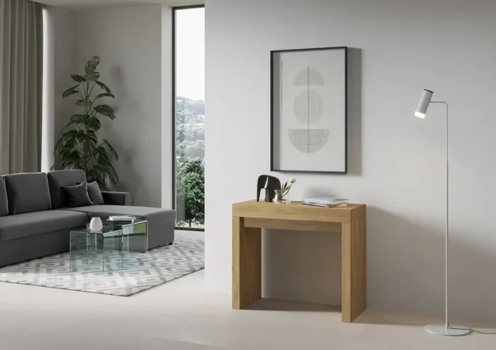 Consolle Allungabile 90-300x42x77 cm in Nobilitato Marrone Vendita calda online - immagine 2