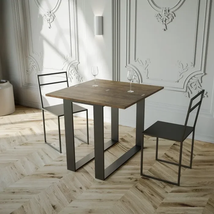 Consolle Allungabile 90-x45-90×80 cm in Nobilitato Marrone Saldi - immagine 2