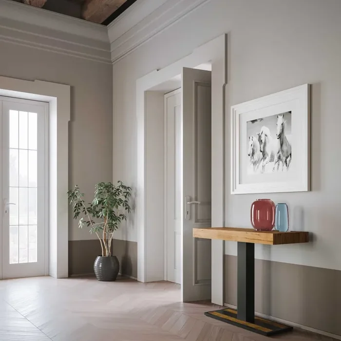 Consolle Allungabile in Legno e Ferro H77x40x90/300cm Capital Quercia Classica - immagine 2