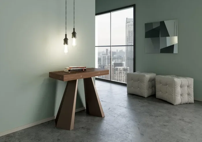 Consolle Allungabile in Legno e Ferro H77x40x90/300cm Diamante Premium Abete Tinto Orso Fol Vendita online