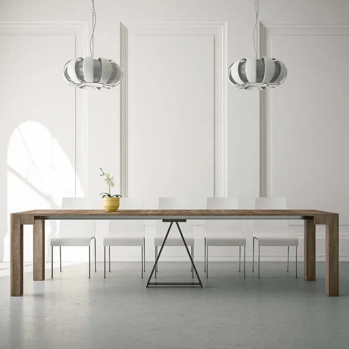 Consolle Allungabile in Legno H76,5x46x90/306cm Diva Pietra Classica - immagine 3