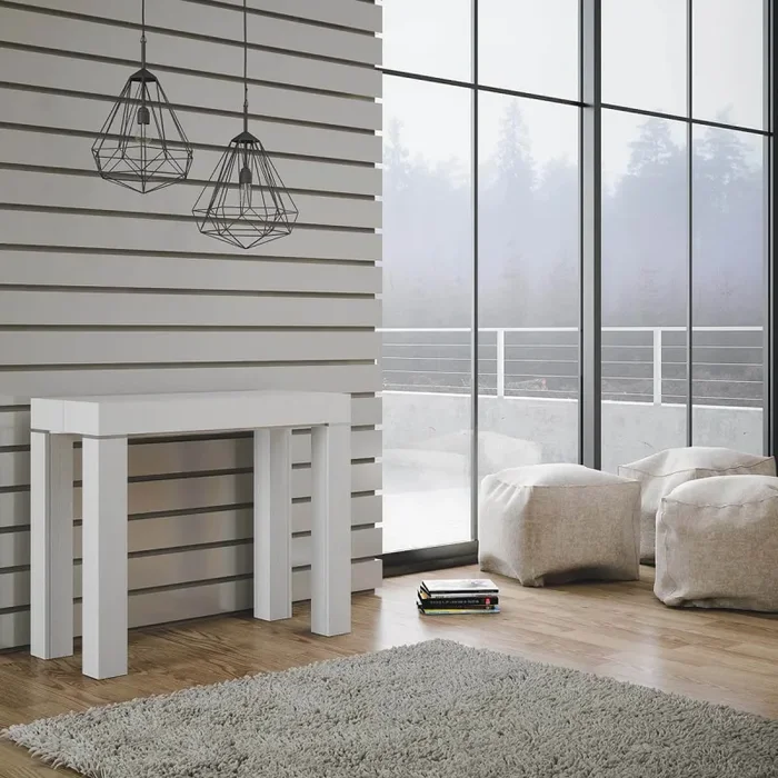 Consolle Allungabile in Legno H77x40x90/300cm Itamoby Magic Color Bianco Frassino Classica