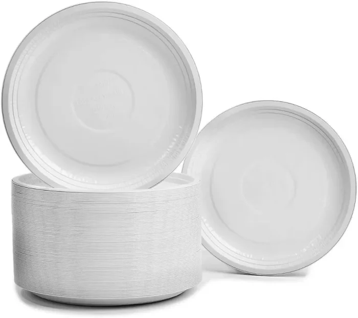 Contital Piatti Piani Monouso Alluminio Laccato Bianco D 218 Mm Cf 25 Pz - immagine 2