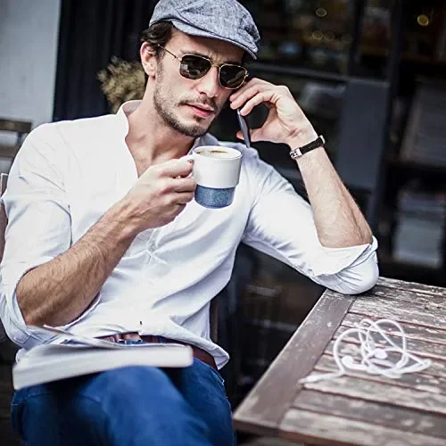 Coolman Bracciale Uomo in Pelle e Acciaio Inossidabile Bracciali Gotico 22cm Online - immagine 3