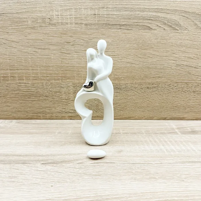 Coppia Sposi con Cuore Argento Claraluna