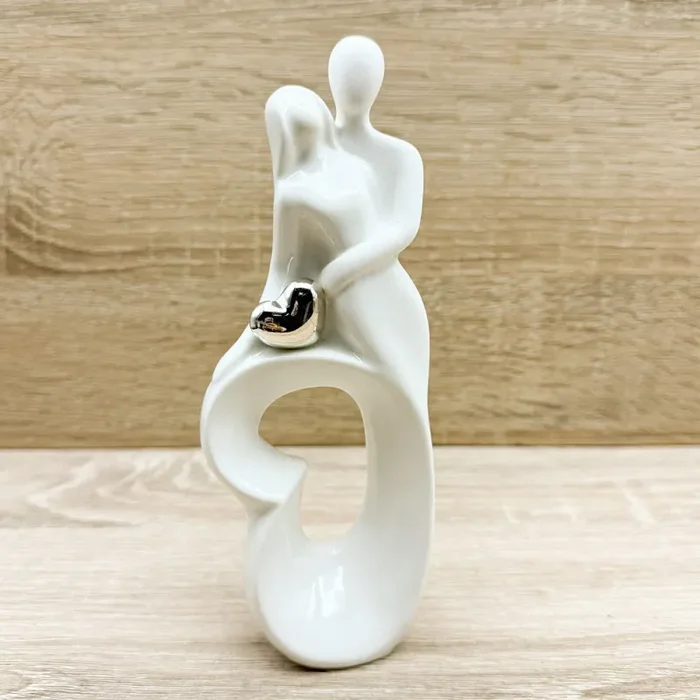 Coppia Sposi con Cuore Argento Claraluna - immagine 2