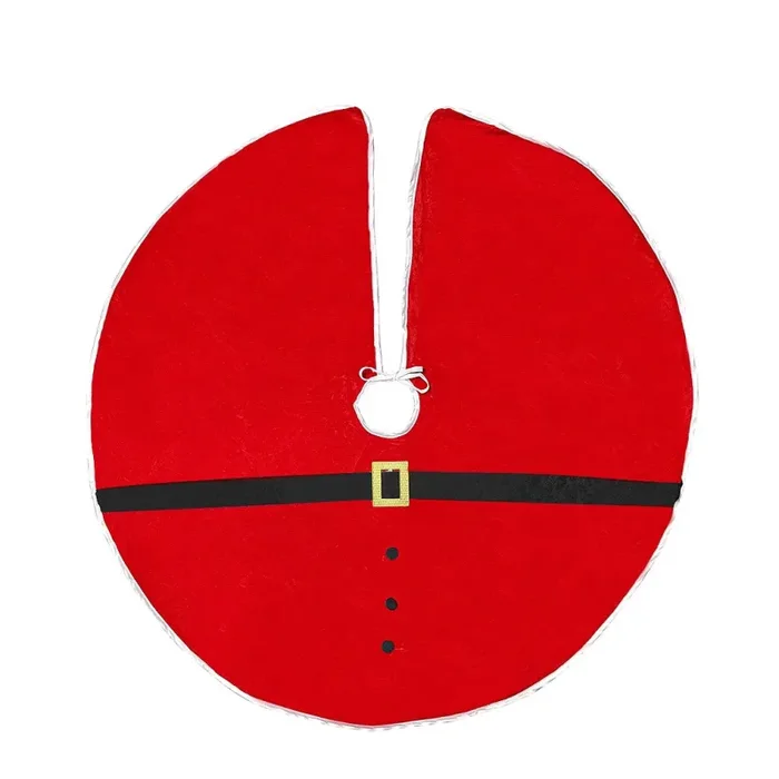 Copri base Albero di Natale in Tessuto Rosso cm Ø100