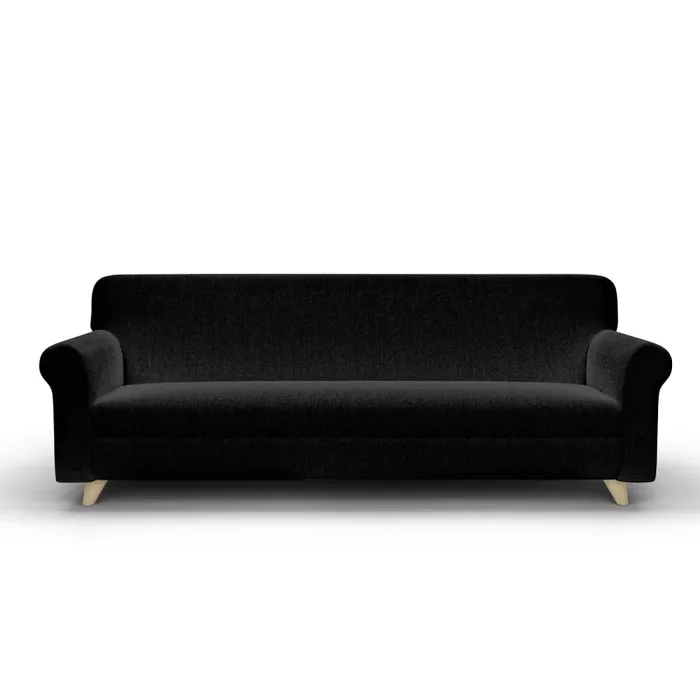 Copridivano 1, 2 E 3 Posti Elasticizzato in Tessuto Nero Vendita calda online