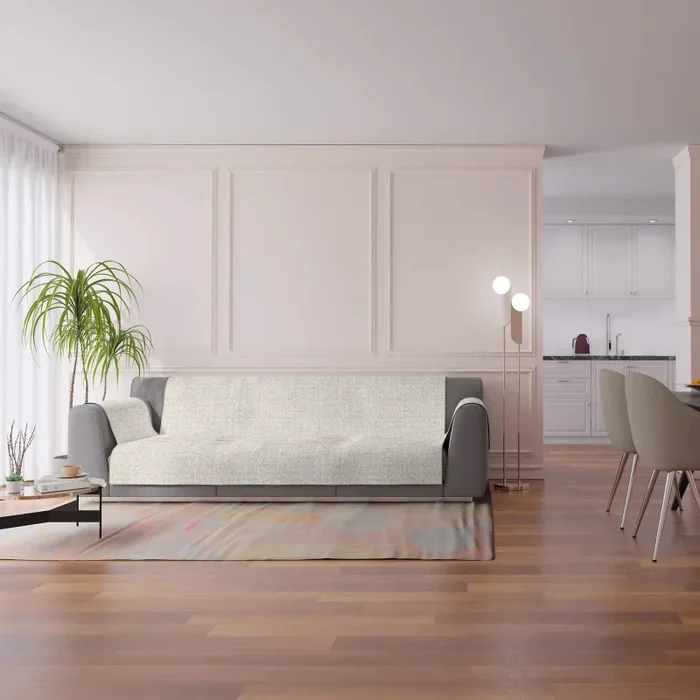 Copridivano con Copri Braccioli in Poliestere Beige Varie Misure - immagine 2