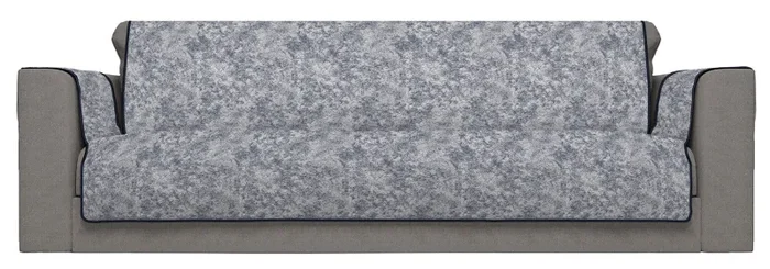 Copridivano con Copri Braccioli in Poliestere e Cotone Blu Scuro Varie Misure