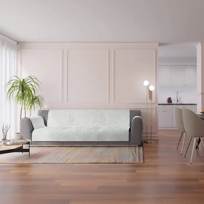 Copridivano con Copri Braccioli in Poliestere Grigio Varie Misure - immagine 2