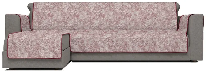 Copridivano con Penisola Sinistra in Poliestere e Cotone Bordeaux Varie Misure Moda