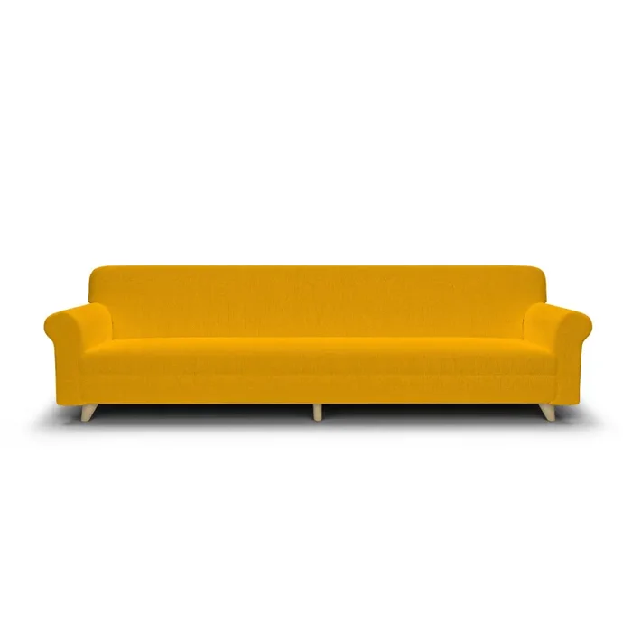 Copridivano Elasticizzato 4 Posti in Poliestere Giallo