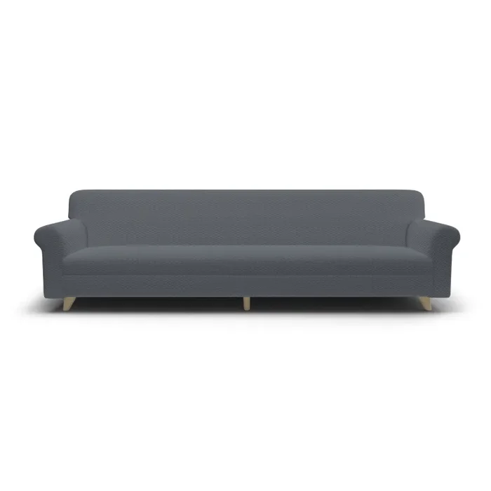 Copridivano Elasticizzato in Poliestere e Cotone Fashionable Grigio Scuro