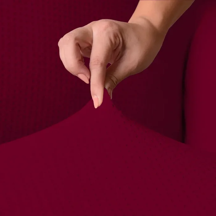 Copridivano Elasticizzato in Poliestere Iris Bordeaux Varie Misure - immagine 2