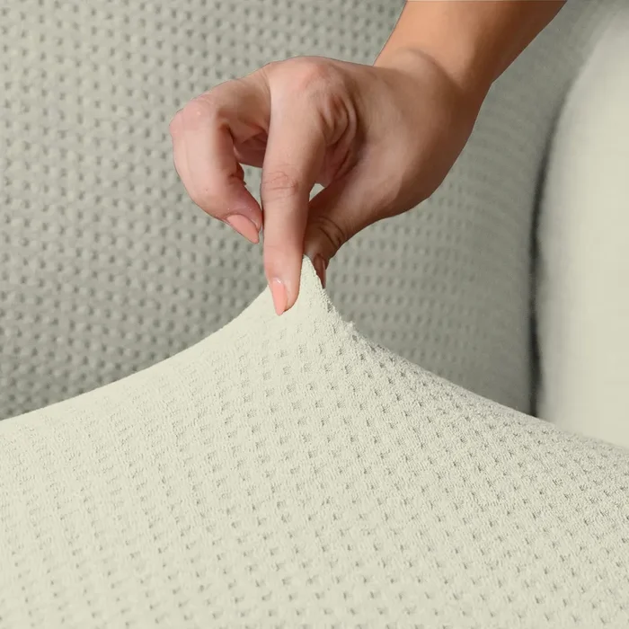 Copridivano Elasticizzato in Poliestere Iris Panna Varie Misure - immagine 2