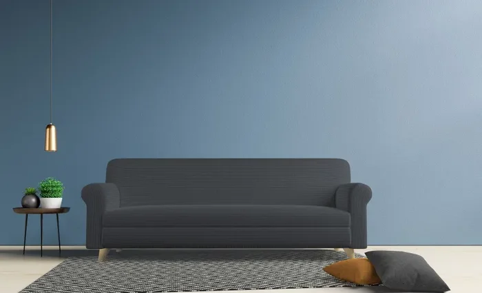 Copridivano Elasticizzato in Poliestere Leslie Grigio Scuro Varie Misure - immagine 2