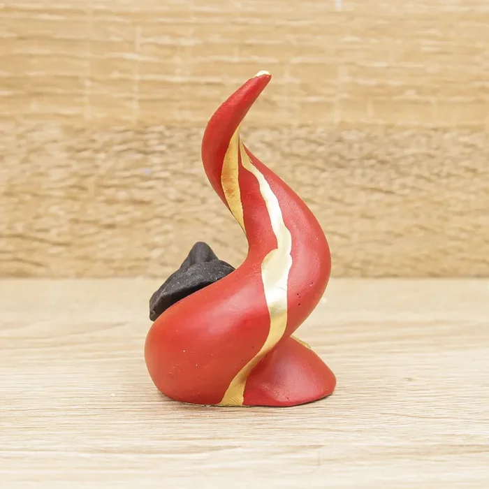 Corno Piccolo Rosso e Oro con Maschera Pulcinella Bella Napoli - immagine 3