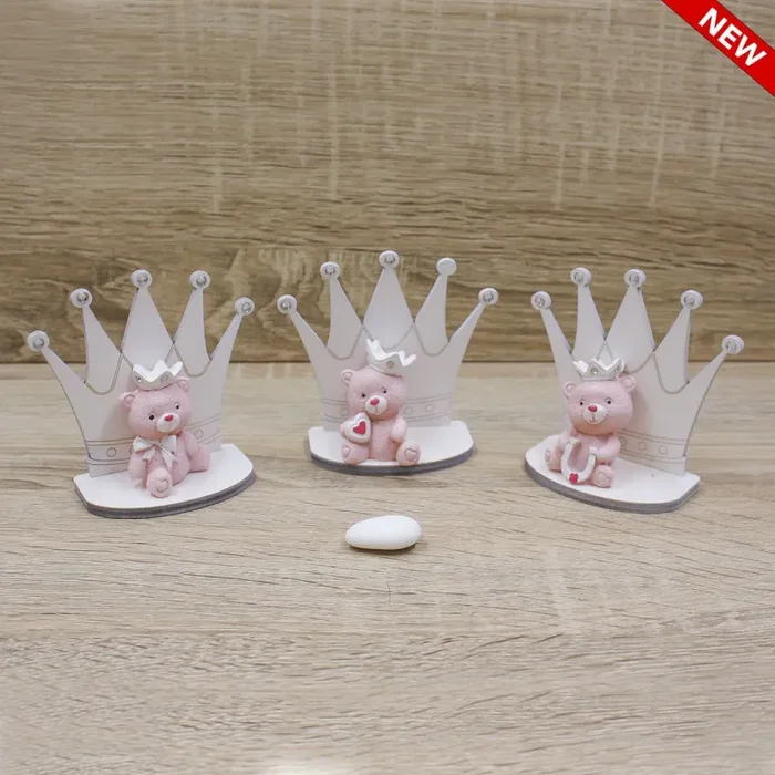 Corona con Orsetto Rosa Saldi