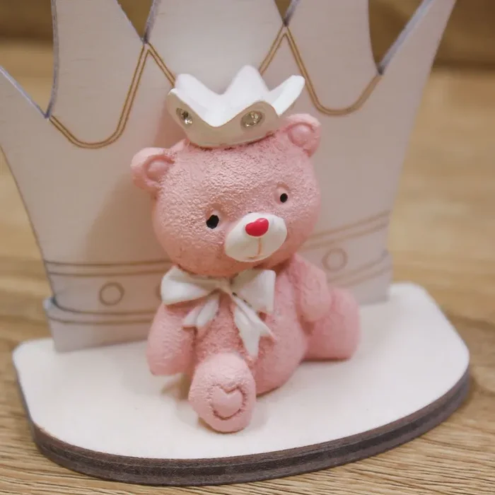 Corona con Orsetto Rosa Saldi - immagine 2