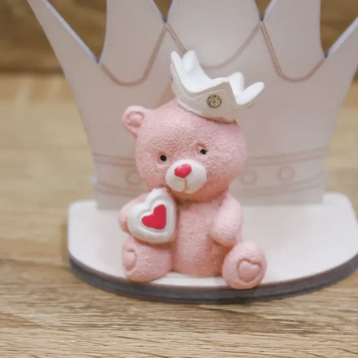 Corona con Orsetto Rosa Saldi - immagine 3