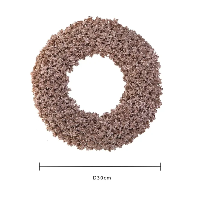 Coroncina Anice Stellata Ø30 cm Champagne - immagine 2