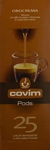 Covim Caffè Cialde Pods Orocrema, Compatibile Con Sistema Ese 44mm, 8…