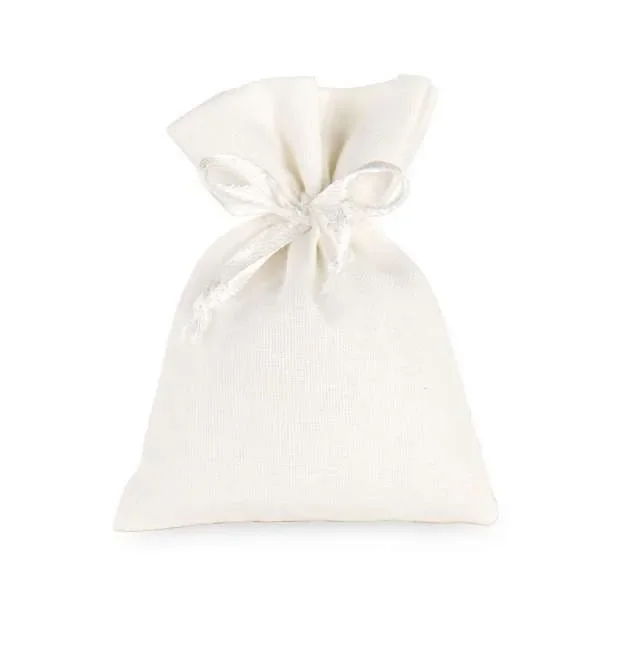 Cupido&Co. Sacchetto Portaconfetti 100 x 140 Mm Avorio 12 Pz