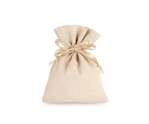 Cupido&Co. Sacchetto Portaconfetti 80 x 100 Mm Beige 12 Pz