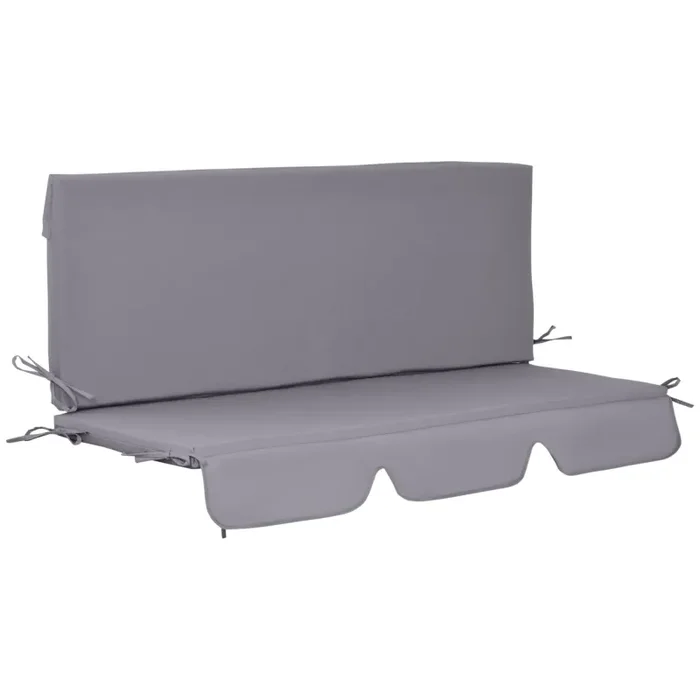 Cuscino per Dondolo da Giardino 130x45x5 cm in Poliestere Grigio